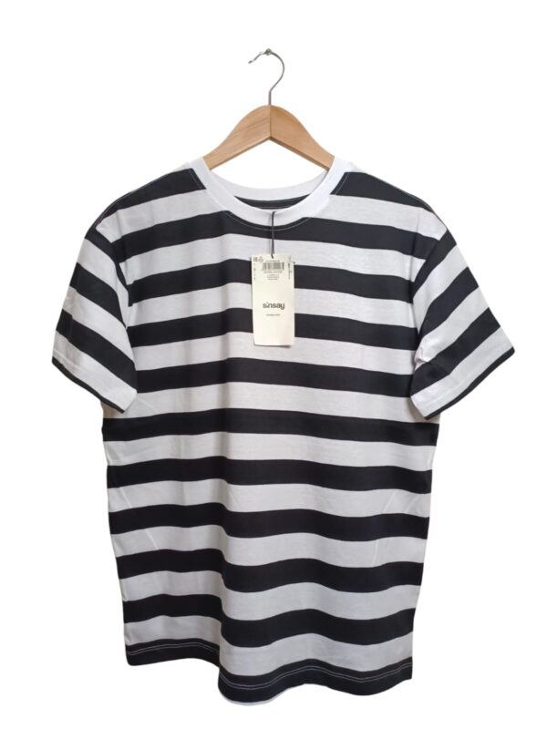 Basic Stripe Crew Neck Short Sleeve T-shirt