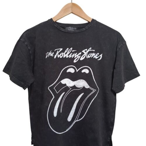 Stone Washed Rolling Stones Tee Black